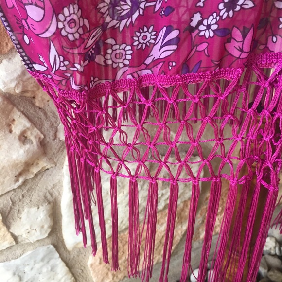 Back in Stock!! Violet Crown Fringe Kimono - Picture 7 of 8